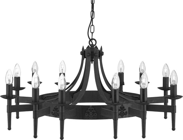 Lampadario-Industrial-Nordico-Cartwheel-Ii-Ferro-Nero-12-Luci-E14