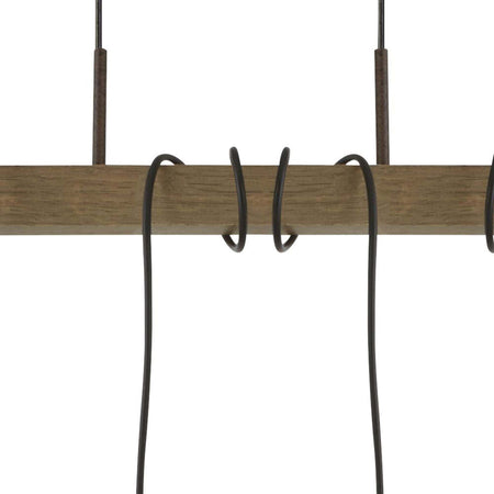 Lampadario-Industrial-Nordico-Fienile-Acciaio-Marrone-6-Luci-E27