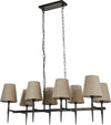 Lampadario-Industrial-Nordico-Gotico-Acciaio-Nero-Tessuto-8-Luci-E14