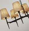 Lampadario-Industrial-Nordico-Gotico-Acciaio-Nero-Tessuto-8-Luci-E14