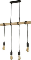 Lampadario-Industrial-Nordico-Legnoso-Acciaio-Marrone-Legno-4-Luci-E27