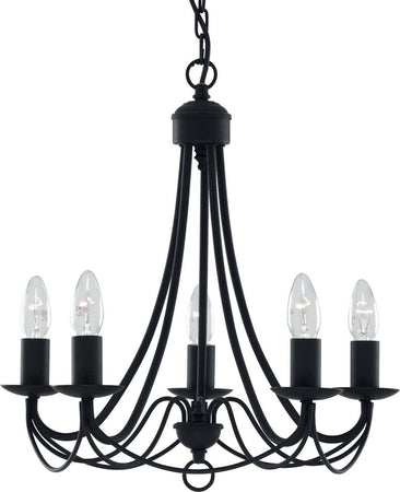 Lampadario-Industrial-Nordico-Maypole-Acciaio-Nero-5-Luci-E14