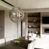 Lampadario-Industrial-Nordico-Orbita-Acciaio-Ottone-6-Luci-E14
