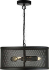 Lampadario-Industrial-Nordico-Rete-Acciaio-Nero-3-Luci-E27