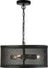 Lampadario-Industrial-Nordico-Rete-Acciaio-Nero-3-Luci-E27