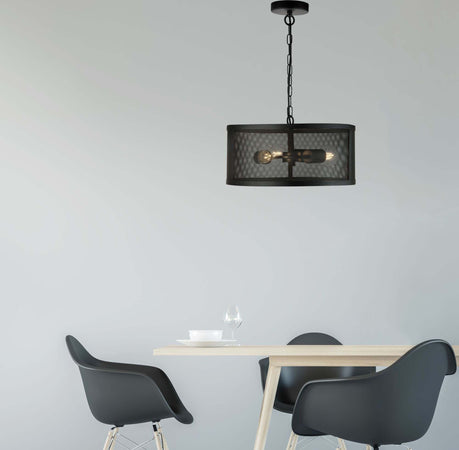 Lampadario-Industrial-Nordico-Rete-Acciaio-Nero-3-Luci-E27