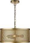 Lampadario-Industrial-Nordico-Rete-Acciaio-Oro-3-Luci-E27