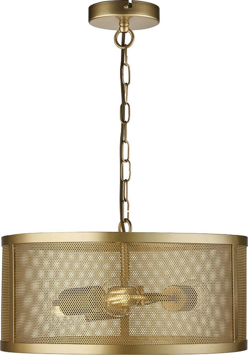 Lampadario-Industrial-Nordico-Rete-Acciaio-Oro-3-Luci-E27