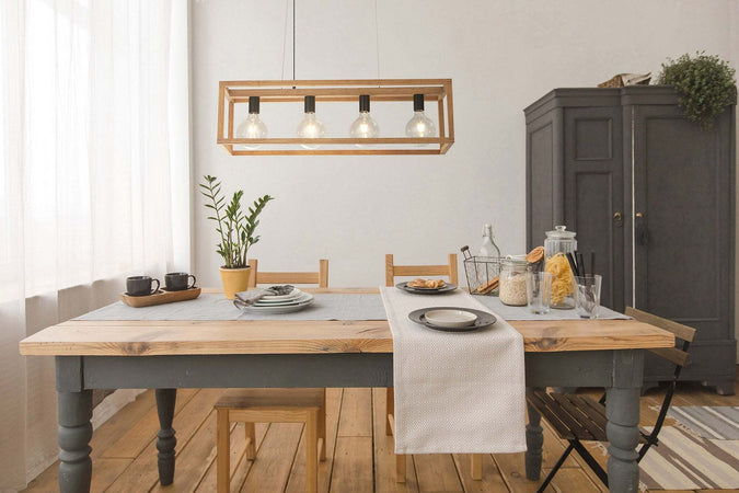 Lampadario-Industrial-Nordico-Square-Legno-Marrone-Nero-4-Luci-E27