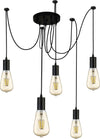 Lampadario-Industrial-Nordico-Squiggle-Acciaio-Nero-5-Luci-E27