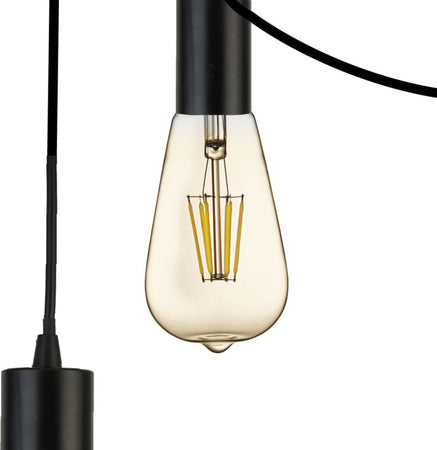 Lampadario-Industrial-Nordico-Squiggle-Acciaio-Nero-9-Luci-E27