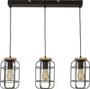 Lampadario-Industrial-Nordico-Visione-Acciaio-Nero-Marrone-3-Luci-E27