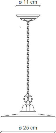 Lampadario-Industrial-Potenza-Ferro-E-Ceramica-Nero-Diam.-25Cm-1-Luce-E27