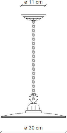 Lampadario-Industrial-Potenza-Ferro-E-Ceramica-Nero-Diam.-30Cm-1-Luce-E27