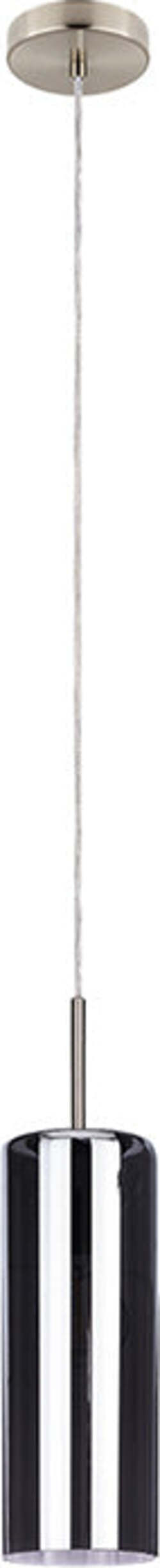 Lampadario-Industrial-Selvino-1-Luce-Acciaio-Grigio-Opaco-Diffusore-Nero