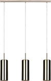 Lampadario-Industrial-Selvino-3-Luci-Acciaio-Grigio-Opaco-Diffusore-Oro