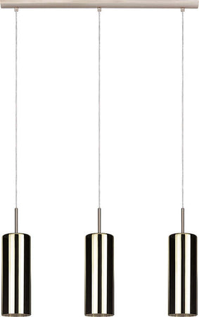 Lampadario-Industrial-Selvino-3-Luci-Acciaio-Grigio-Opaco-Diffusore-Oro