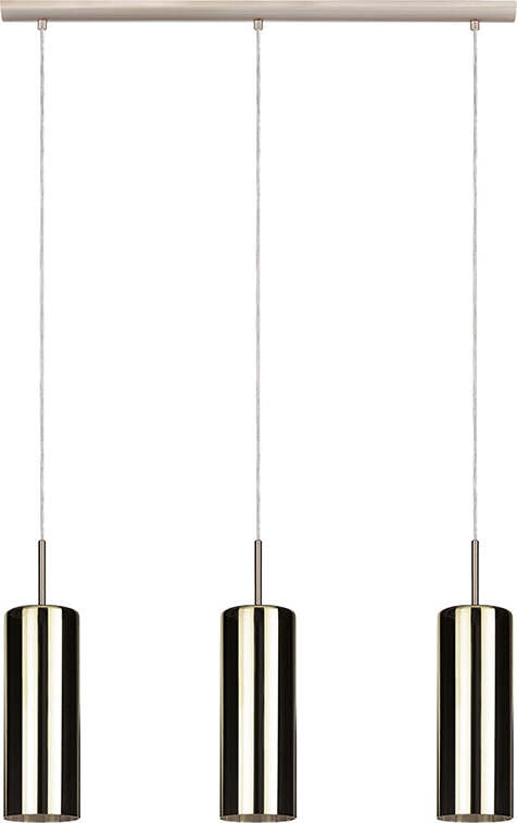 Lampadario-Industrial-Selvino-3-Luci-Acciaio-Grigio-Opaco-Diffusore-Oro