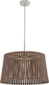 Lampadario-Industrial-Sendero-1-Luce-Acciaio-Grigio-Opaco-Diffusore-Marrone