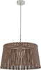 Lampadario-Industrial-Sendero-1-Luce-Acciaio-Grigio-Opaco-Diffusore-Marrone