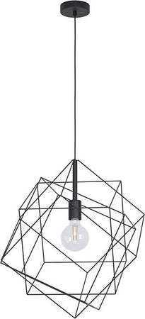 Lampadario-Industrial-Straiton-1-Luce-Acciaio-Nero-Grande