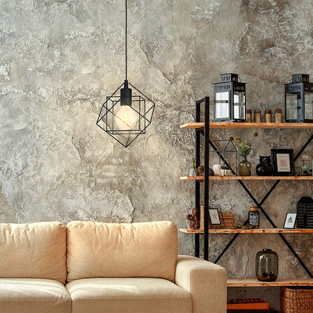 Lampadario-Industrial-Straiton-1-Luce-Acciaio-Nero