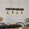Lampadario-Industrial-Townshend-4-4-Luci-Acciaio-Marrone-Invecchiato-E-Nero