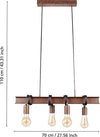 Lampadario-Industrial-Townshend-4-4-Luci-Acciaio-Marrone-Invecchiato-E-Nero
