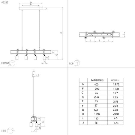 Lampadario-Industrial-Townshend-4-4-Luci-Acciaio-Marrone-Invecchiato-E-Nero