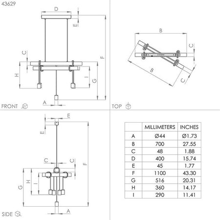 Lampadario-Industrial-Townshend-5-Luci-Metallo-Nero-E-Marrone