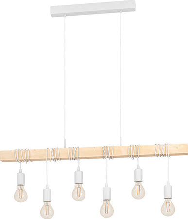 Lampadario-Industrial-Townshend-6-Luci-Acciaio-Bianco