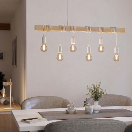 Lampadario-Industrial-Townshend-6-Luci-Acciaio-Bianco