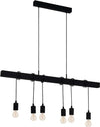 Lampadario-Industrial-Townshend-6-Luci-Acciaio-Nero