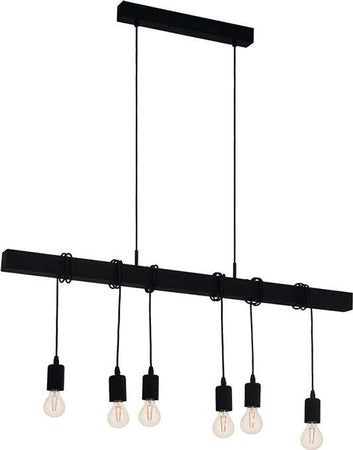 Lampadario-Industrial-Townshend-6-Luci-Acciaio-Nero