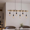 Lampadario-Industrial-Townshend-6-Luci-Metallo-Nero-E-Marrone