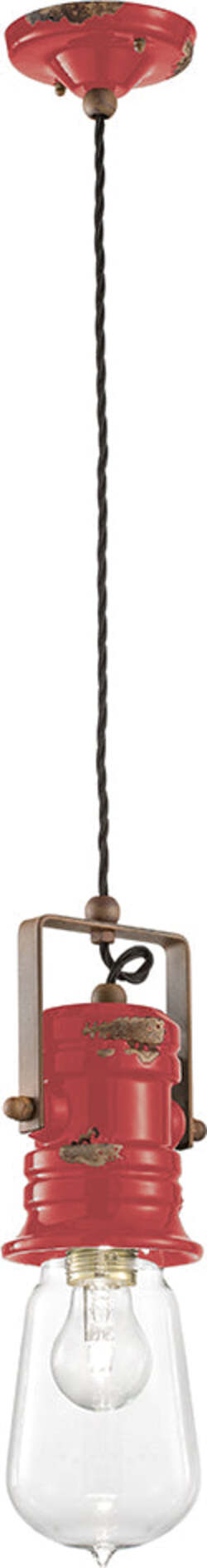 Lampadario-Industrial-Urban-Ferro-E-Ceramica-Vintage-Rosso-1-Luce-E27-37Cm