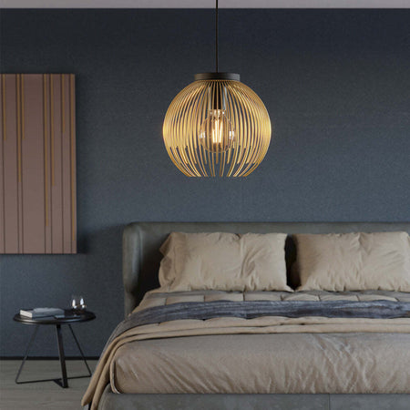 Lampadario-Industrial-Venezuela-1-Luce-Acciaio-Nero-E-Oro