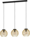 Lampadario-Industrial-Venezuela-3-Luci-Acciaio-Nero-E-Oro
