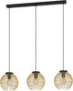 Lampadario-Industrial-Venezuela-3-Luci-Acciaio-Nero-E-Oro