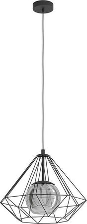 Lampadario-Industrial-Vernham-1-Luce-Acciaio-Nero