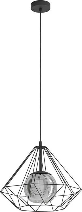 Lampadario-Industrial-Vernham-1-Luce-Acciaio-Nero