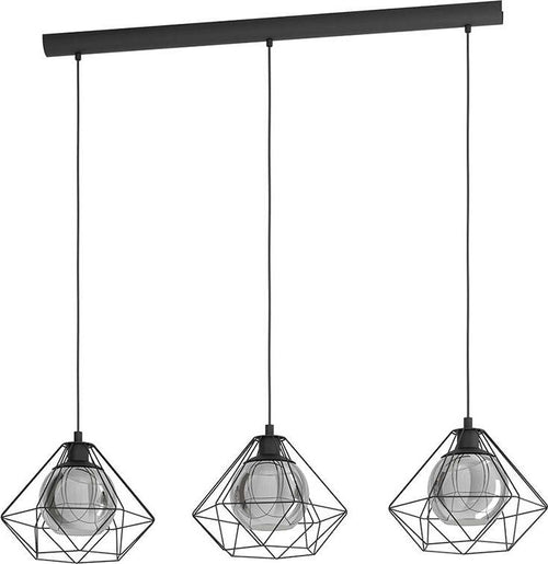 Lampadario-Industrial-Vernham-3-Luci-Acciaio-Nero