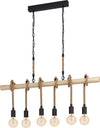 Lampadario-Industrial-Youngstown-6-Luci-Metallo-Nero-E-Marrone