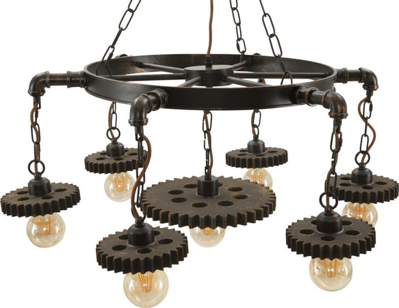Lampadario Ingranaggio Cm 85X30 Illuminazione/Illuminazione per interni/Lampadari lampade a sospensione e plafoniere/Lampadari Led Mall Home - Napoli, Commerciovirtuoso.it
