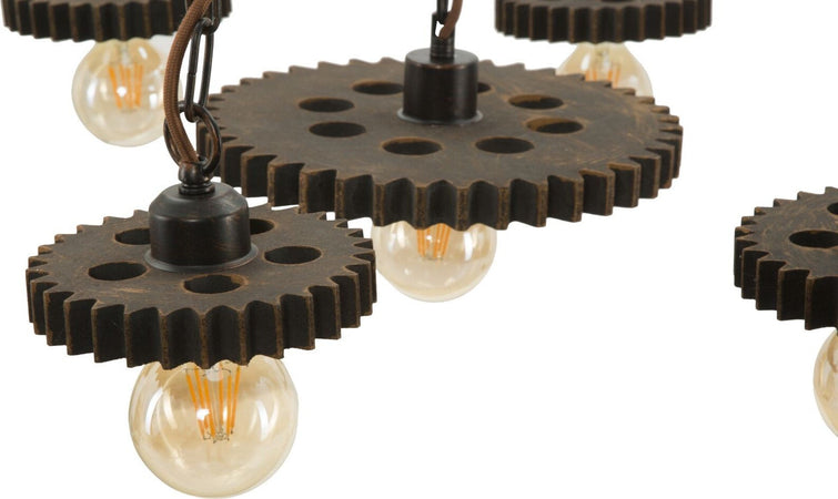 Lampadario Ingranaggio Cm 85X30 Illuminazione/Illuminazione per interni/Lampadari lampade a sospensione e plafoniere/Lampadari Led Mall Home - Napoli, Commerciovirtuoso.it