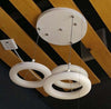 Lampadario-Lampada-3-Anelli-Luce-Led-Soffitto-Sospensione-Pendente-Poliuretano