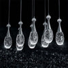 Lampadario-Lampada-6-Pendenti-Bollicine-Acciaio-Soffitto-Luce-Led-Applique-Design