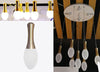 LAMPADARIO LAMPADA 7 PENDENTI ACCIAIO DORATO ORO SOFFITTO LUCE LED APPLIQUE DESIGN  Trade Shop italia - Napoli, Commerciovirtuoso.it