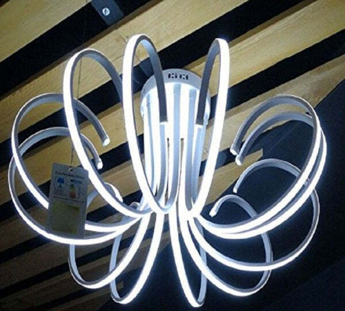 Lampadario-Lampada-8-Neon-Luce-Led-Soffitto-Sospensione-Pendente-Moderno-Design