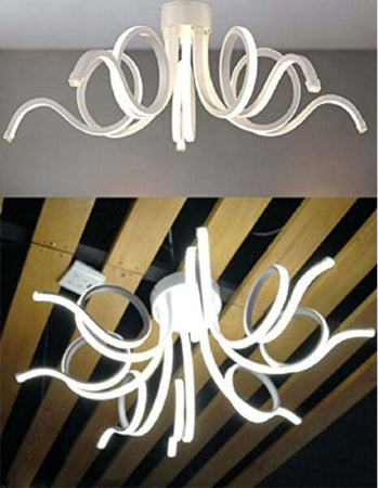 Lampadario Lampada 8 Neon Riccio Luce Led Soffitto Sospensione Pendente Moderno Design Illuminazione/Illuminazione per interni/Lampadari lampade a sospensione e plafoniere/Lampade a sospensione Trade Shop italia - Napoli, Commerciovirtuoso.it